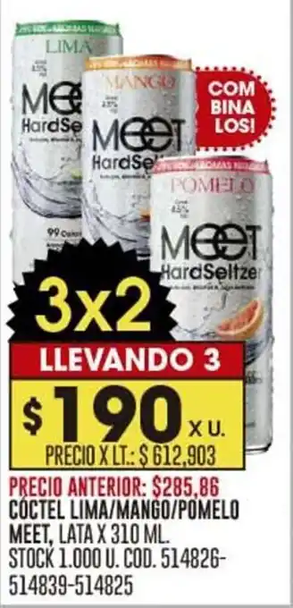 Coto COCTEL LIMA/MANGO/POMELO MEET, LATA X 310 ML. oferta