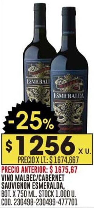 Coto VINO MALBEC/CABERNET SAUVIGNON LOLA, BOT X 750ML oferta