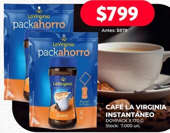 Supermercados Tadicor CAFÉ LA VIRGINIA INSTANTÁNEO DOYPACK X 170 G oferta