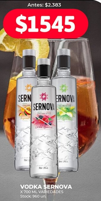 Supermercados Tadicor VODKA SERNOVA X 700 ML oferta