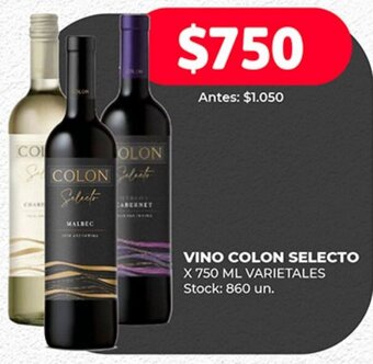 Supermercados Tadicor VINO COLON SELECTO X 750 ML VARIETALES oferta