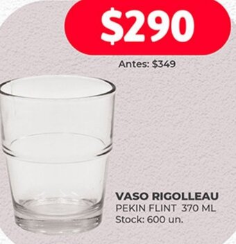 Supermercados Tadicor VASO RIGOLLEAU PEKIN FLINT 370 ML oferta