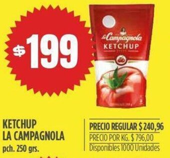 Supermercados Vea KETCHUP LA CAMPAGNOLA pch. 250 grs. oferta