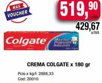 Maxiconsumo CREMA COLGATE x 180 gr oferta