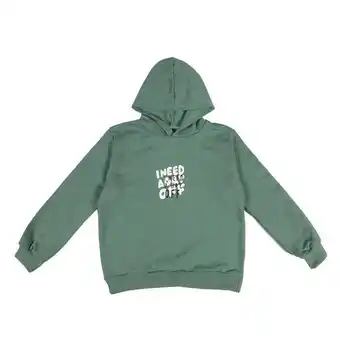 Coto Buzo niño/a verde con capucha estampado talle 16 oferta