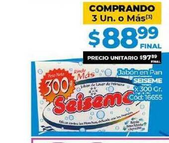 Diarco Seiseme Jabón En Pan x 300gr oferta