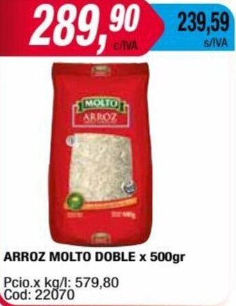 Maxiconsumo ARROZ MOLTO DOBLE x 500gr oferta