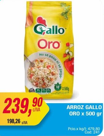 Maxiconsumo ARROZ GALLO ORO x 500 gr oferta