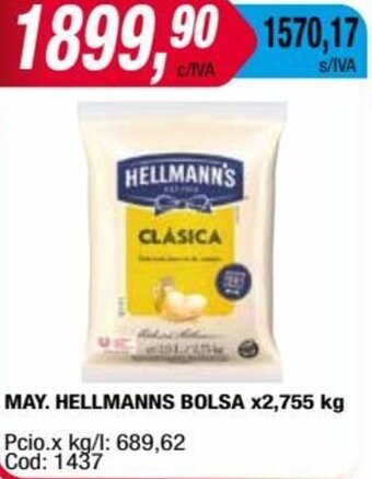 Maxiconsumo MAY. HELLMANNS BOLSA x2,755 kg oferta