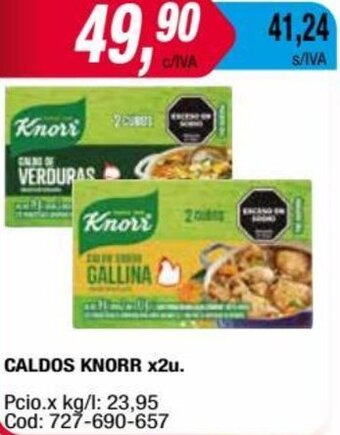 Maxiconsumo CALDOS KNORR x2u. oferta