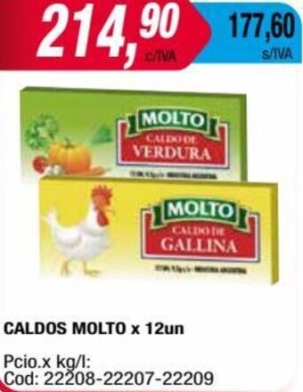 Maxiconsumo CALDOS MOLTO x 12un oferta