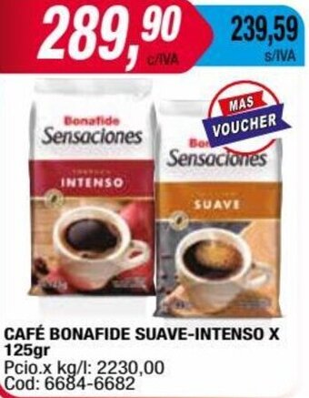 Maxiconsumo CAFÉ BONAFIDE SUAVE-INTENSO X 125gr oferta
