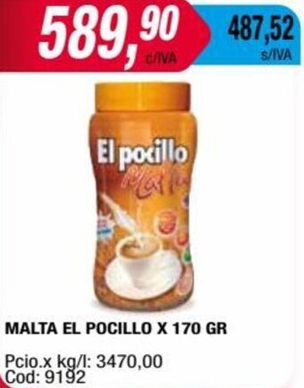 Maxiconsumo MALTA EL POCILLO X 170 GR oferta
