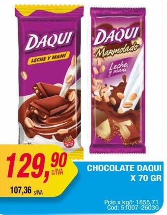 Maxiconsumo CHOCOLATE DAQUI X 70 GR oferta