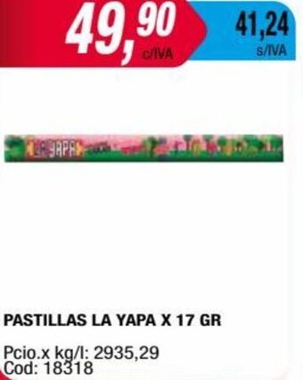 Maxiconsumo PASTILLAS LA YAPA X 17 GR oferta