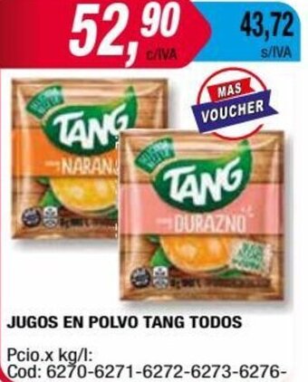 Maxiconsumo JUGOS EN POLVO TANG TODOS oferta