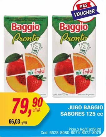 Maxiconsumo JUGO BAGGIO SABORES 125 cc oferta