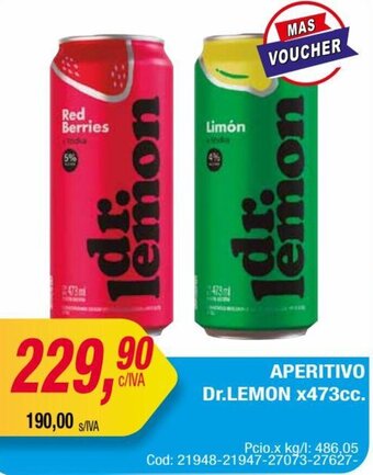 Maxiconsumo APERITIVO Dr.LEMON x473cc. oferta