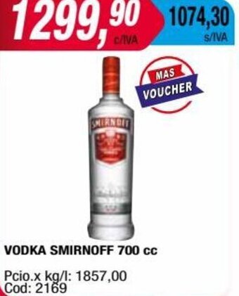 Maxiconsumo VODKA SMIRNOFF 700 cc oferta