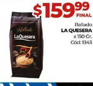 Diarco La Quesera Rallado x 150gr oferta