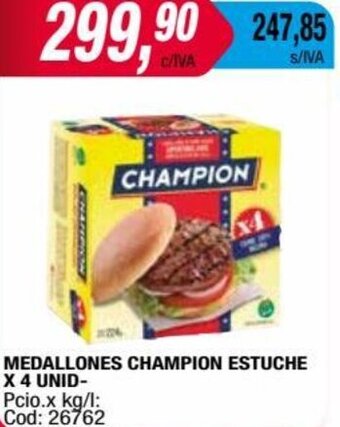 Maxiconsumo MEDALLONES CHAMPION ESTUCHE X 4 UNID- oferta