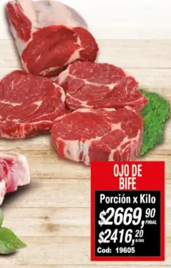 Maxiconsumo OJO DE BIFE Porción x Kilo oferta