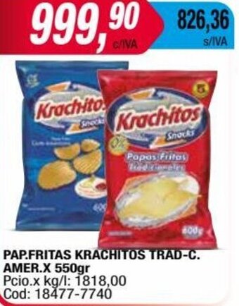 Maxiconsumo PAP.FRITAS KRACHITOS TRAD-C. AMER.X 550gr oferta