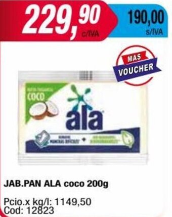 Maxiconsumo JAB.PAN ALA coco 200g oferta