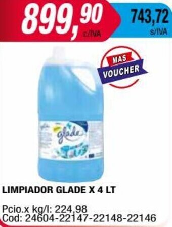 Maxiconsumo LIMPIADOR GLADE X 4 LT oferta