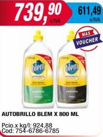 Maxiconsumo AUTOBRILLO BLEM X 800 ML oferta