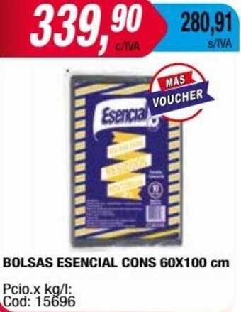 Maxiconsumo BOLSAS ESENCIAL CONS 60X100 cm oferta