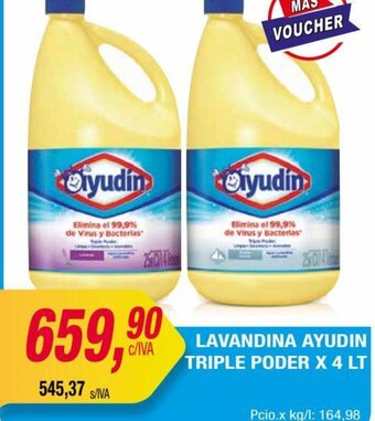 Maxiconsumo LAVANDINA AYUDIN TRIPLE PODER X 4 LT oferta