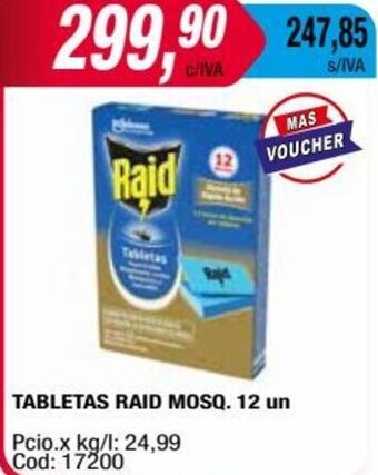 Maxiconsumo TABLETAS RAID MOSQ. 12 un oferta