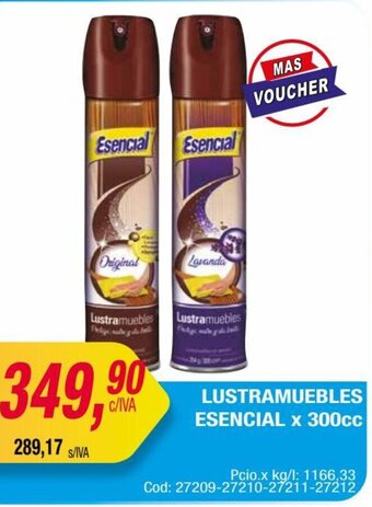Maxiconsumo LUSTRAMUEBLES ESENCIAL x 300cc oferta