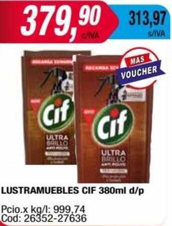 Maxiconsumo LUSTRAMUEBLES CIF 380ml d/p oferta