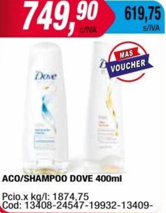 Maxiconsumo ACO/SHAMPOO DOVE 400ml oferta