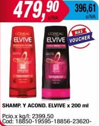 Maxiconsumo SHAMP. Y ACOND. ELVIVE x 200 ml oferta