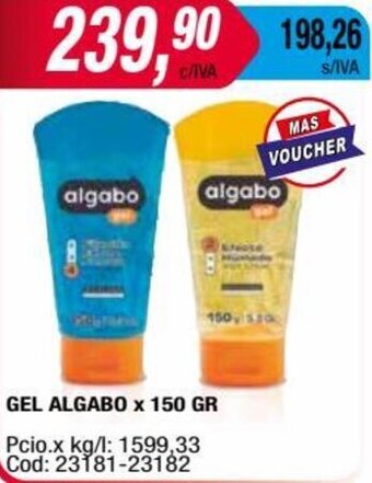Maxiconsumo GEL ALGABO x 150 GR oferta