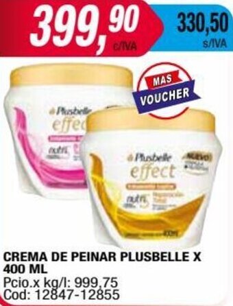 Maxiconsumo CREMA DE PEINAR PLUSBELLE X 400 ML oferta