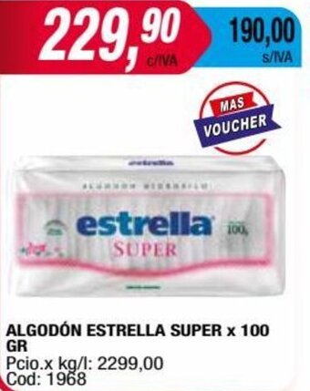 Maxiconsumo ALGODÓN ESTRELLA SUPER x 100 GR oferta