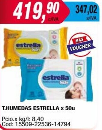Maxiconsumo T.HUMEDAS ESTRELLA x 50u oferta
