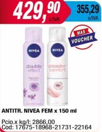 Maxiconsumo ANTITR. NIVEA FEM x 150 ml oferta