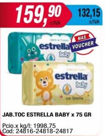 Maxiconsumo JAB.TOC ESTRELLA BABY x 75 GR oferta