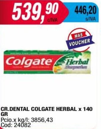Maxiconsumo CR.DENTAL COLGATE HERBAL x 140 GR oferta