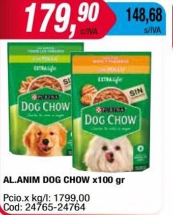 Maxiconsumo AL.ANIM DOG CHOW x100 gr oferta