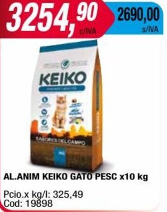 Maxiconsumo AL.ANIM KEIKO GATO PESC x10 kg oferta