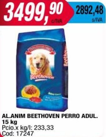 Maxiconsumo AL.ANIM BEETHOVEN PERRO ADUL. 15 kg oferta