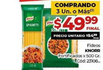 Diarco Knorr Fideos fortificados x 500gr oferta
