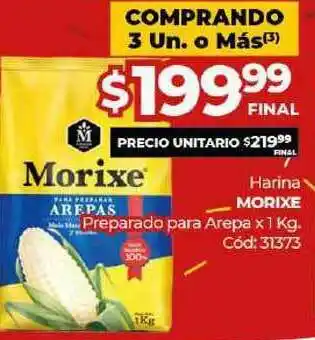 Diarco Morixe Harina Preparado Para Arepa x 1kg oferta