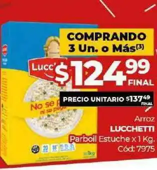 Diarco Lucchetti Arroz Paboil Estuche x 1kg oferta